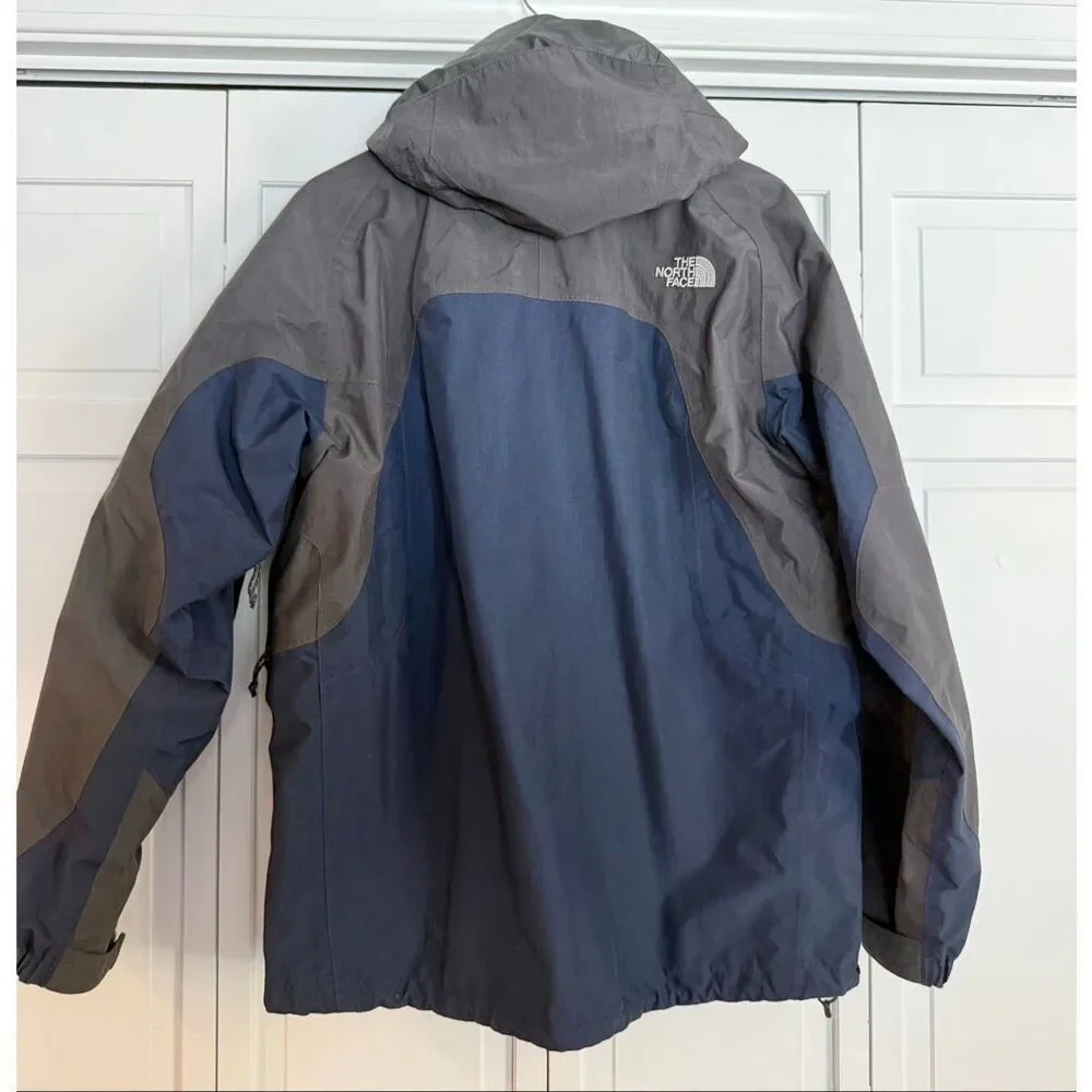 The North Face Hyvent shell jacket size large grey and navy